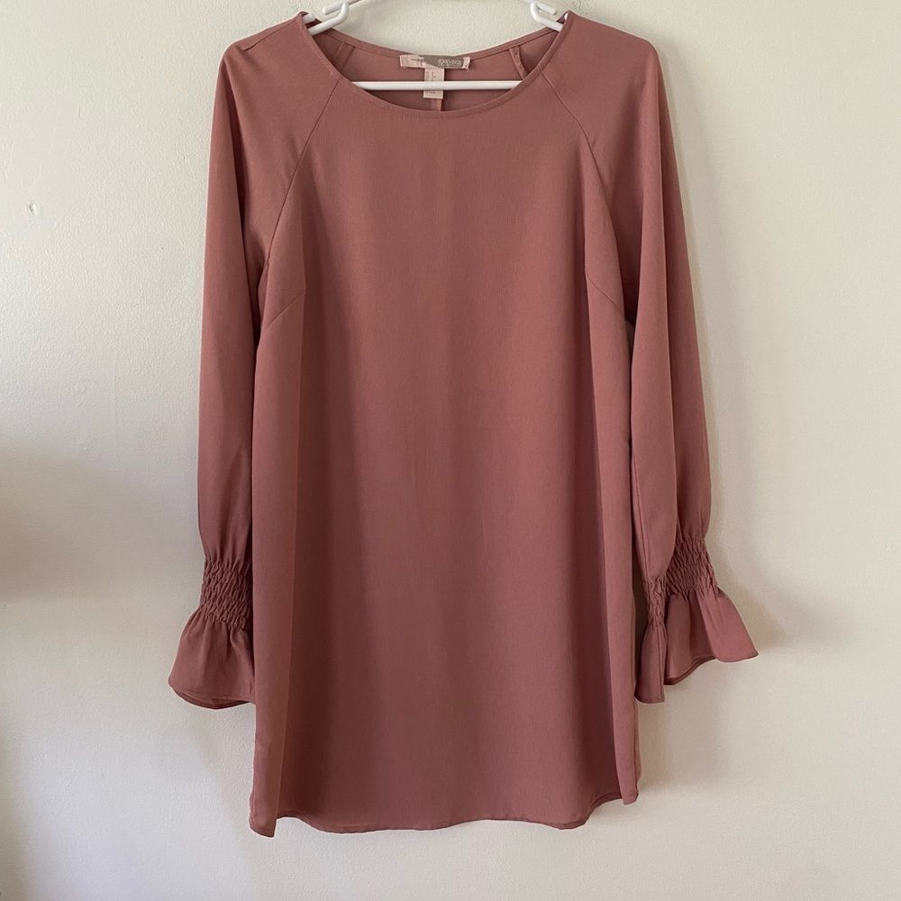 Forever 21 Contemporary Mauve Ruffle Sleeve Mini Dress Size S